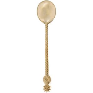 Gold Ananas Salade Lepel - Gouden Lepel - Luxe Messing Bestek - Impress Gasten - 26cm x 6cm x 1cm