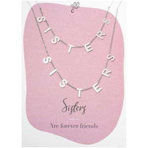 Ketting Sisters - Forever Friends - Zilver - Stainless Steel