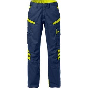 Fristads Broek Dames 2554 Stfp - Marineblauw/hi-vis geel - 40