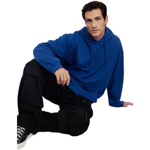 Trendyol Groene Oversized/Wijde Snit Capuchon Fleece Binnenkant/Warme Sweatshirt Tmnaw23Sw00195