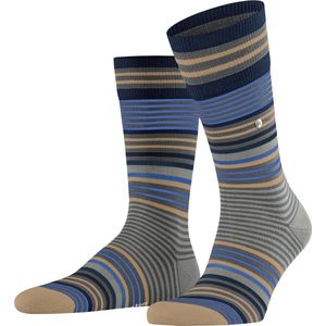 Burlington Stripe One size wol sokken heren grijs - Maat 40-46