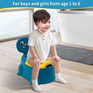 Potty Toilet Potties Training Stoel Baby Kids Jongens Meisjes Peuter Dinosaurus Urinoir Pot Comfortabele Kinderen 1-6 Jaar Oud Kinderen Baby Toiletten Peuters Dier Pottie met Deksel Terug Pottys