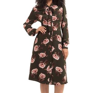 Voodoo Vixen - Nora Floral 40s Lange jurk - Bloemen - XL - Groen