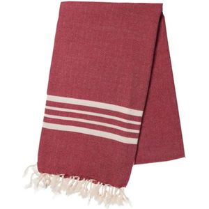 Lalay - Hamamdoek Krem Sultan Bordeaux 180x100cm - bordeaux - 180 - 100 - Strandlaken - Saunadoek - Saunalaken - Omslagdoek - Stranddoek - Reishanddoek - Plaid - Zwem Handdoek - Sneldrogende Handdoeken