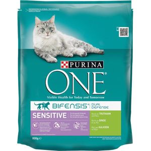 4x Purina One Sensitive Kalkoen 800 gr