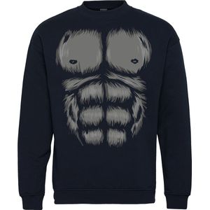 Sweater Gorilla Shirt | Carnavalskleding dames kinderen heren | Carnaval | Foute Party | Navy | maat 104/116