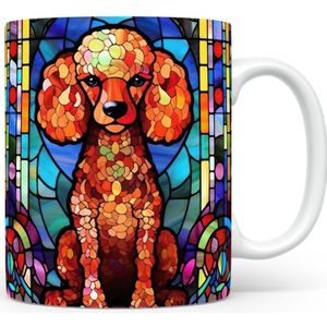 Mok met Poodle Beker voor koffie of tas voor thee, cadeau voor dierenliefhebbers, moeder, vader, collega, vriend, vriendin, kantoor