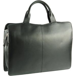 VISCONTI Women's aktetas / Schoudertas Briefcase, One Size Zwart - leder - kwaliteit