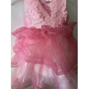 baby meisjes jurk - prinsessenjurk - roze - tule - party jurk - Feestjurk - Maat 140
