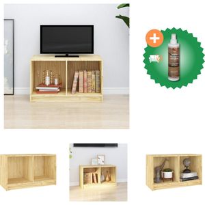 vidaXL Tv-meubel 70x33x42 cm massief grenenhout - Kast - Inclusief Houtreiniger en verfrisser
