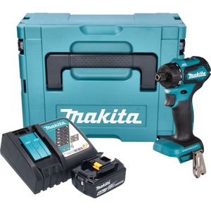 Makita DDF 083 RG1J Accuboormachine 18 V 40 Nm 1/4'' borstelloos + 1x oplaadbare accu 6.0 Ah + lader + Makpac