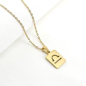 Starlyte Carina Ketting voor Vrouw Sterrenbeeld Weegschaal | Gold Plated - Goudkleurig - Cadeau voor Vrouw