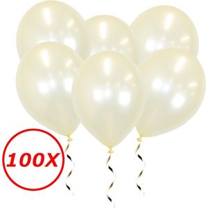 Witte Ballonnen Feestversiering Metallic Ivory Verjaardag 100st Bruiloft Ballon
