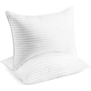 Linens Pillow, 50 x 75 cm, set of 2 pillows for back and stomach sleepers, side sleepers, cooling gel pillow made of down alternative