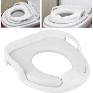 Universele Toiletbril met Handvaten voor Kinderen | Kinder Toiletzitje Toiletstoel | WC-bril Verkleiner voor Peuters en Kleuters - Wit