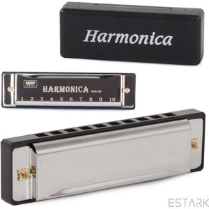 ESTARK® Mondharmonica - Music - Premium Mondharmonica voor Volwassenen en Kinderen - Blues Harmonica C Majeur - Mondharmonica met Box