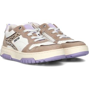 Ton & Ton Mikaela Lage sneakers - Leren Sneaker - Meisjes - Beige - Maat 31