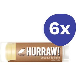 Hurraw Coconut Lippenbalsem (6x 4,3gr)