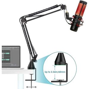 professional microphone arm - QuadCast Boom Arm Stand / microfoonhouder, microphone arm standard adjustable microphone stand