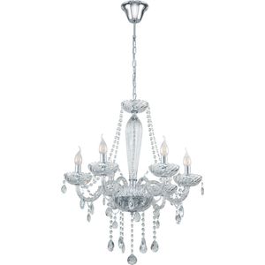 EGLO Basilano 1 Kroonluchter Hanglamp - E14 - Ø 72 cm - Chroom