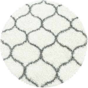 Pochon - Tapijt Salsa - Room - 200x200x3 - Vloerkleed - Scandinavisch - Hoogpolige Vloerkleed - Ronde Vloerkleed - Ronde Tapijt