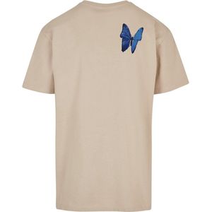Mister Tee - Le Papillon Oversize Heren T-shirt - M - Creme