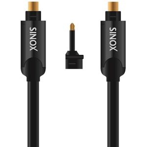 Sinox SHD Ultra digitale optische Toslink audio kabel met Mini Toslink adapter - 1,5 meter