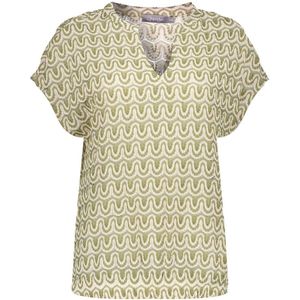 Geisha T-shirt Ajour T Shirt 42151 20 Kit/olive Dames Maat - M