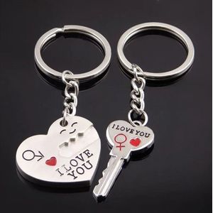 Go Go Gadget - Cadeau voor Koppels - Hartje & Sleutel Sleutelhanger - I Love You - Valentijnsdag