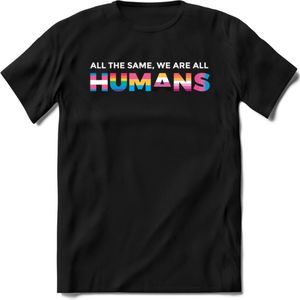 All The Same | Pride T-Shirt | Grappig LHBTIQ+ / LGBTQ / Gay / Homo / Lesbi Cadeau Shirt | Dames - Heren - Unisex | Tshirt Kleding Kado | - Zwart - M