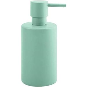 Zeepdispenser tube | met roestvrijstalen pomp | dispenser voor vloeibare zeep, porselein, 300 ml | duurzaam en robuust | mat groen