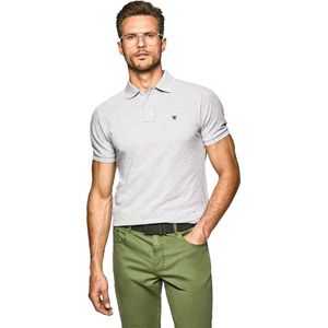 Hackett London Cotton pique polo shirt - light grey marl