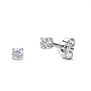 Moissanite Diamant Zilveren Oorbellen Knopjes Dames - Heren - Rhodium Plated - 0.2 Karaat Conflictvrije Edelstenen - Hypoallergeen Oorknopjes - Miore