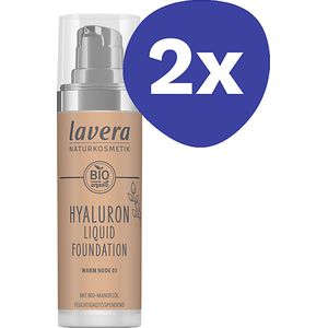 Lavera Hyaluron Liquid Foundation Warm Nude (2x 30ml)