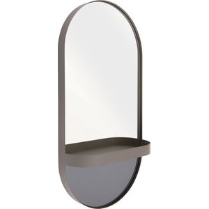 Remember Wallmirror oval with tray - Taupe