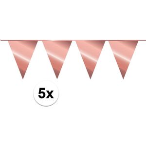 Slinger Vlaggenlijn Rosé Goud 50 Meter Verjaardag Slinger Voor Binnen En Buiten