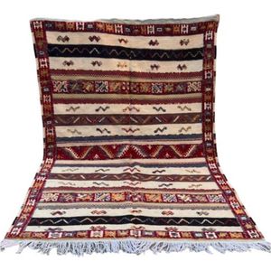 Vintage Marrokaans vloerkleed 200 x 141 cm - berber tapijt