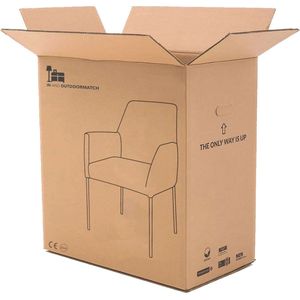 In And OutdoorMatch Bezoekersstoel Mariah - Blauw - Houten stoel - Set van 4 - Met rugleuning - Vergaderstoel - Zithoogte 45cm