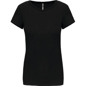 T-shirt Dames XXL Kariban Ronde hals Korte mouw Black 97% Katoen, 3% Elasthan