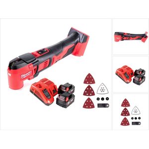 Milwaukee M18 BMT-502C snoerloos multifunctioneel gereedschap 18V ( 4933446203 ) + 2x oplaadbare batterij 5.0Ah + lader