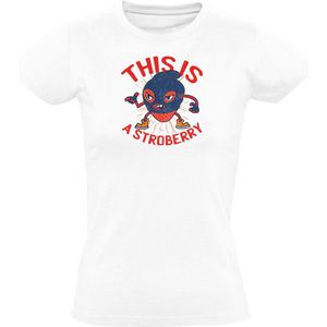 This is a stroberry Dames T-shirt - eten - fruit - boef - aardbei - strawberry - crimineel - jam - humor - grappig