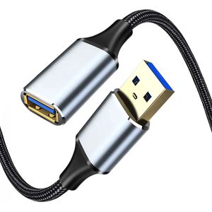 Qost - USB-A 3.0 Verlengkabel - 5Gbps - Male naar Female - Zwart - 3 Meter - Compatibel met Laptop / Scanner / DVD-speler / PC / PlayStation / Televisie / Xbox / Printer / Smartphone