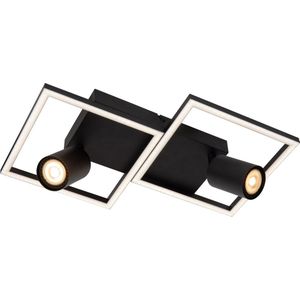 Lucide ARIANNE - Plafonnière - LED - 2xGeïntegreerde LED - 2xGU10 - Zwart