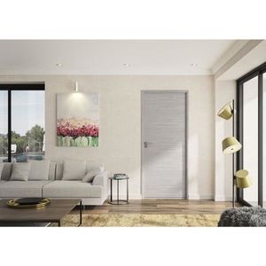 OPTIMUM Block Verstelbare deur, lichtgrijs eiken decor BILBAO - 204 x 83 cm Rechts