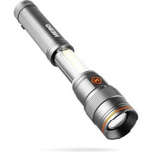Zwarte LED Oplaadbare Zaklamp & Werklamp - 7 Verlichtingsmodi met Magnetische Basis - 500 Lumen