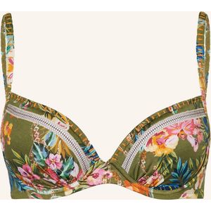 Watercult - Sunset Florals Bikini Top - maat 42D - Print/Groen