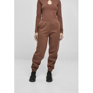 Urban Classics - Organic High Waist Ballon Dames joggingbroek - M - Bruin