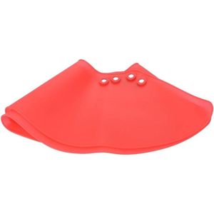 Kappers Cape Knipkraag Nekbescherming Knipecape Siliconen Haar Knippen Cape (Rood)