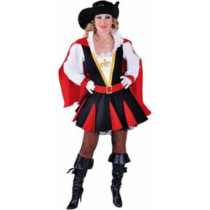 Musketier Kostuum - Dames - Verkleedkleren Dames - Jurk Met Cape - Maat L