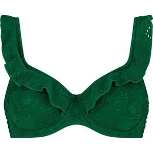 Beachlife Green Embroidery Dames Bikinitopje - Maat D36